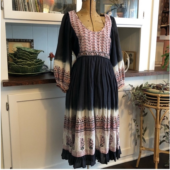 Ulla Johnson Donna India gauze block printed dress - Picture 3 of 4